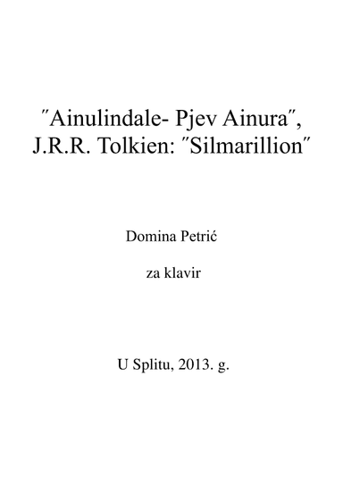 Ainur´s song (from Tolkien´s Silmarillion)