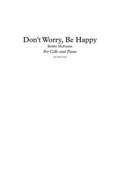 Don't Worry, Be Happy (arr. Tim Curd.)