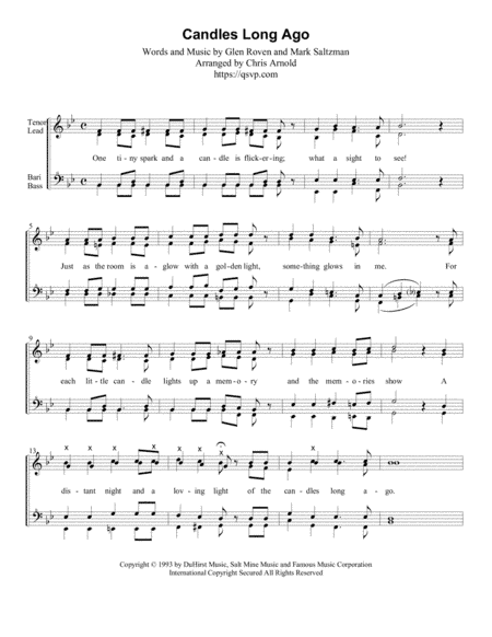 Candles Long Ago (arr. Chris Arnold)