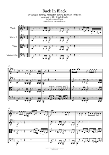 Back In Black (arr. Hey Diddle Diddle)