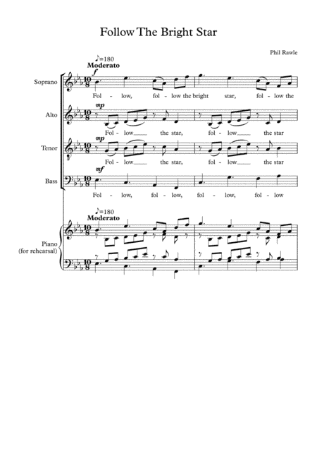 Follow The Bright Star - Unaccompanied choir