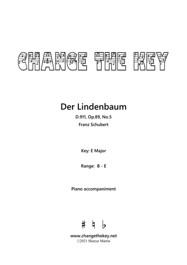 Der Lindenbaum E Major (arr. Sharyn Martin)