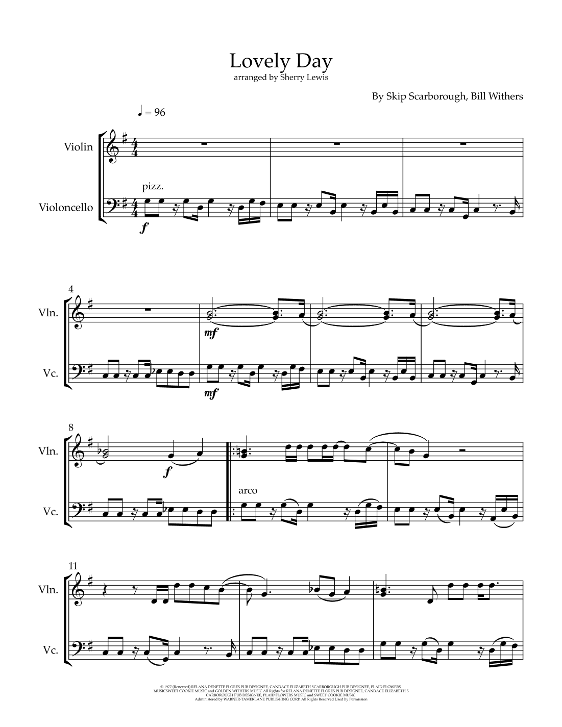 Lovely Day (arr. Sherry Lewis)