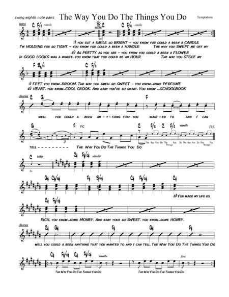 The Way You Do The Things You Do (arr. Richard Stratton)