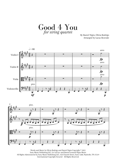 Good 4 U (arr. Lucas Rezende)