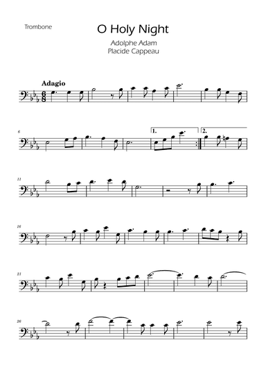 O Holy Night - Trombone Solo w/ Piano (arr. Ygor Nunes)