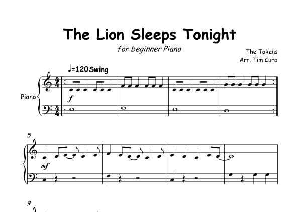 The Lion Sleeps Tonight (arr. Tim Curd)