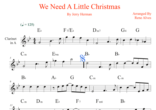 We Need A Little Christmas (arr. Rene Alves)