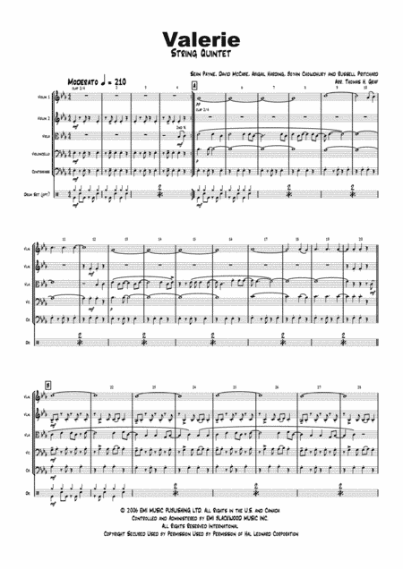Valerie (arr. Thomas H. Graf)