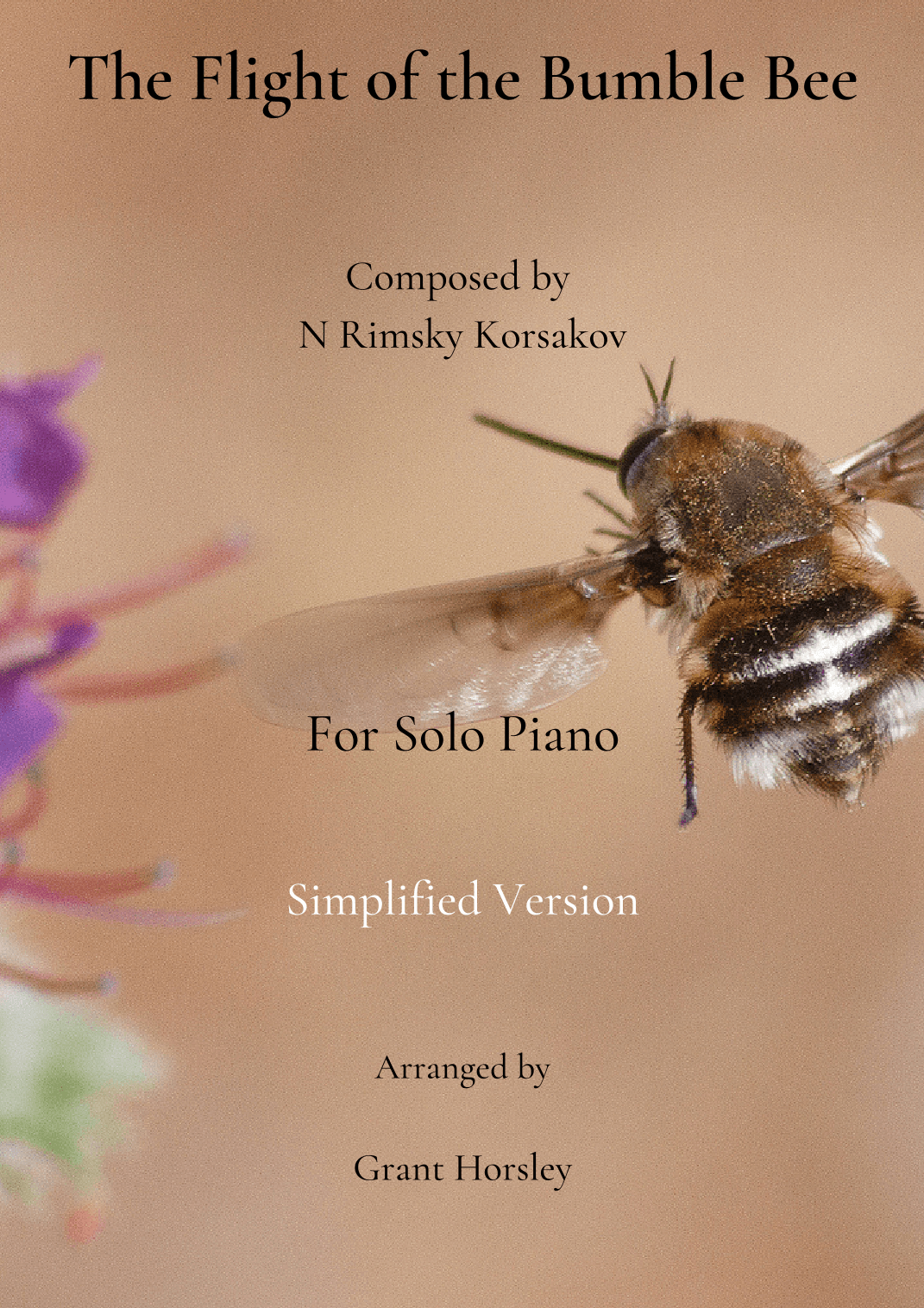 The Flight of the Bumble Bee -Piano solo-Simplified version (arr. Grant Horsley)