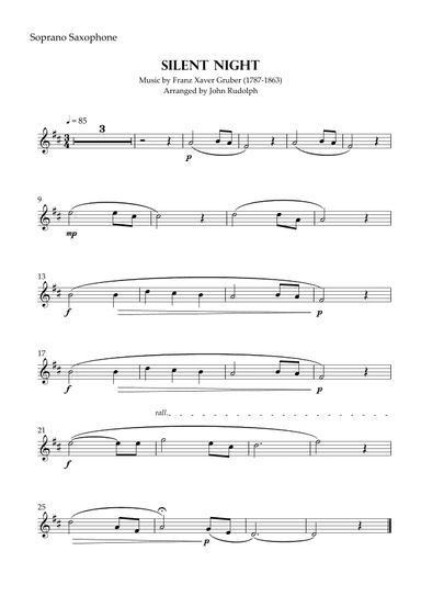 Silent Night (Valse Jazz) (arr. John Rudolph)