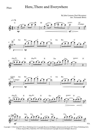 Here, There And Everywhere (arr. Fernando Britto)