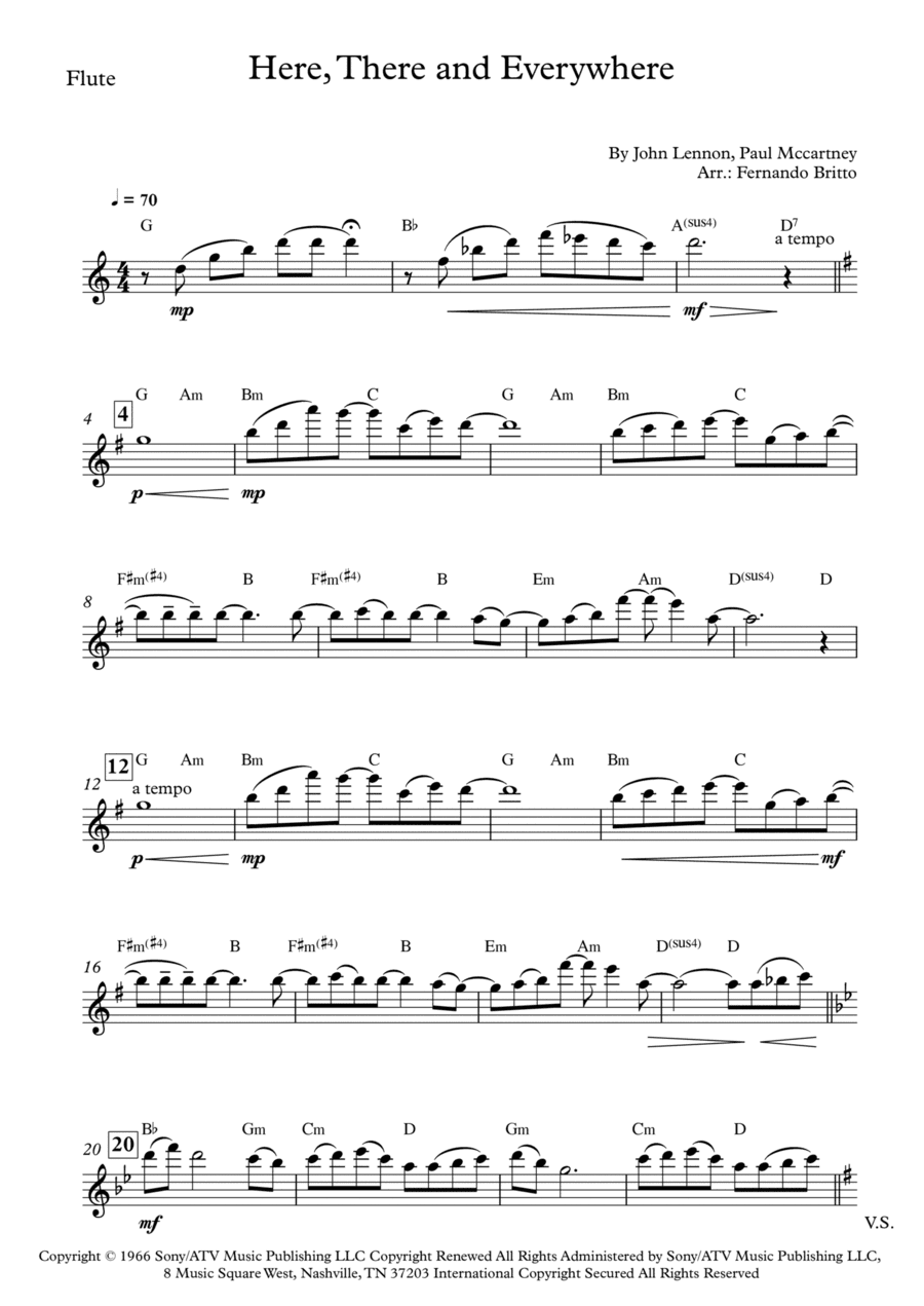 Here, There And Everywhere (arr. Fernando Britto)