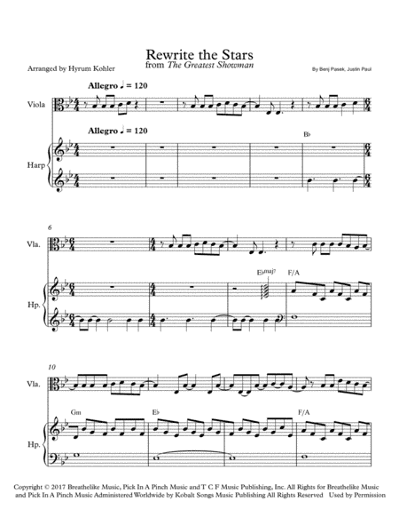 Rewrite The Stars (arr. Hyrum Kohler)