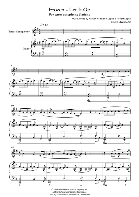 Let It Go (from Frozen) (arr. Edwin Sung)