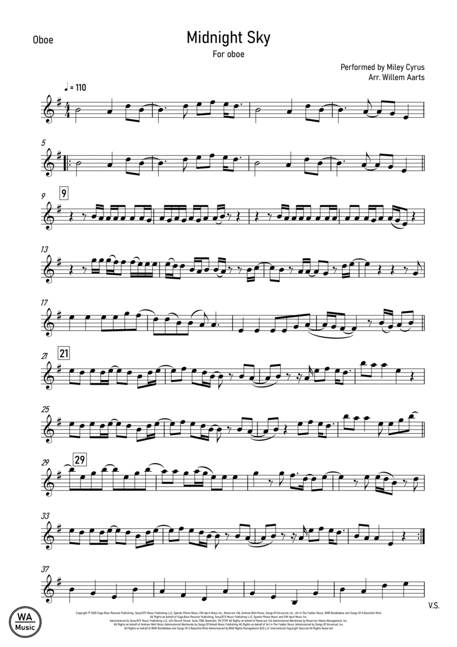 Midnight Sky (arr. Willem Aarts)