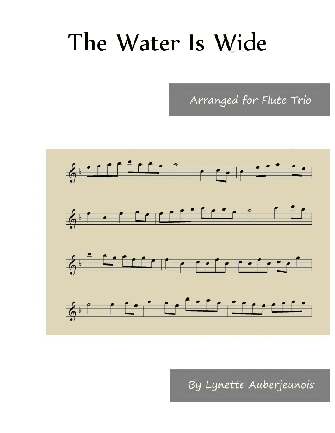 The Water Is Wide - Flute Trio (arr. Lynette Auberjeunois)