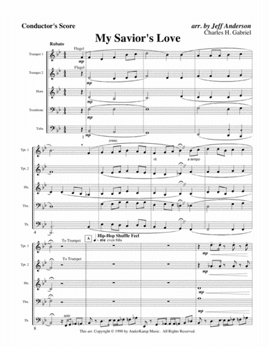 My Savior's Love for Brass Quintet (arr. Jeff D. Anderson)