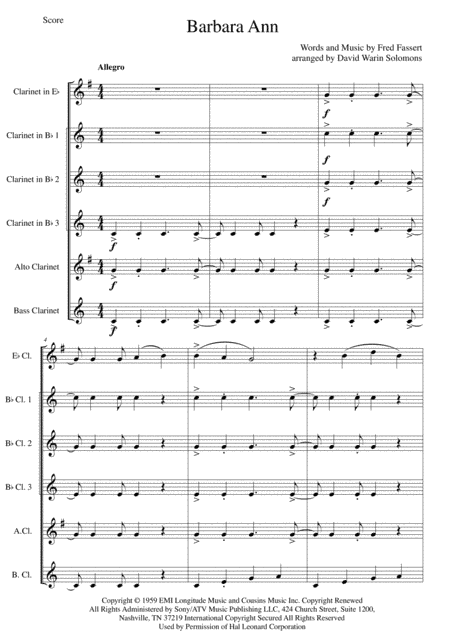 Barbara Ann (arr. David Warin Solomons)