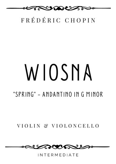 Chopin - Andantino from Wiosna (Spring) in G Minor - Intermediate (arr. Piacere Music Sheets)