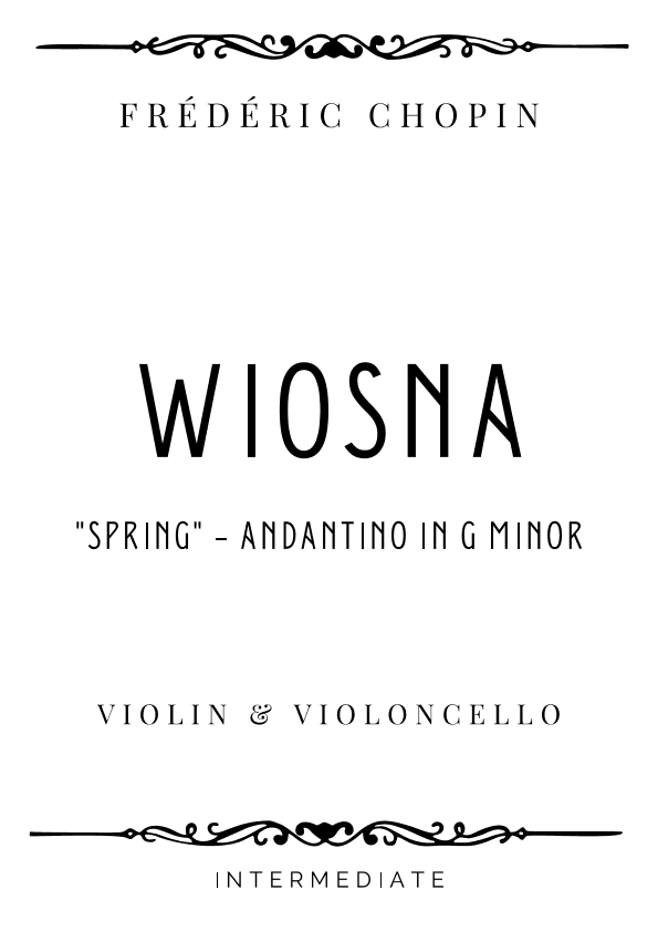 Chopin - Andantino from Wiosna (Spring) in G Minor - Intermediate (arr. Piacere Music Sheets)