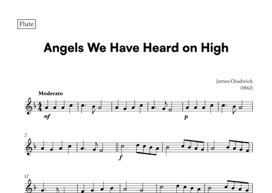 Angels we have heard on high (for Flute) (arr. Cadenza Editions)