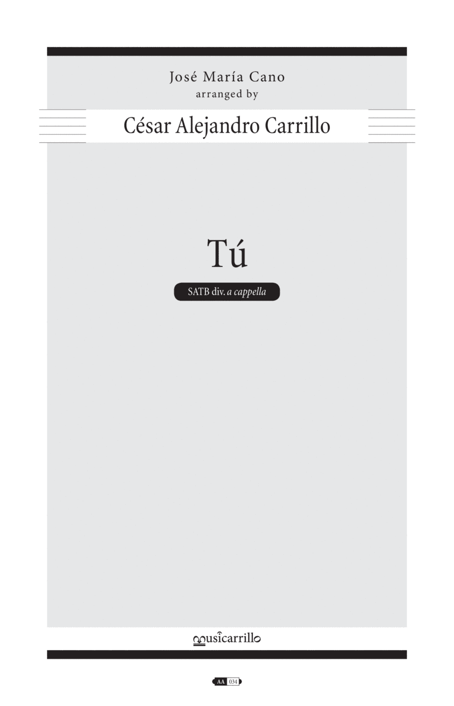 Tu (arr. Cesar Alejandro Carrillo)