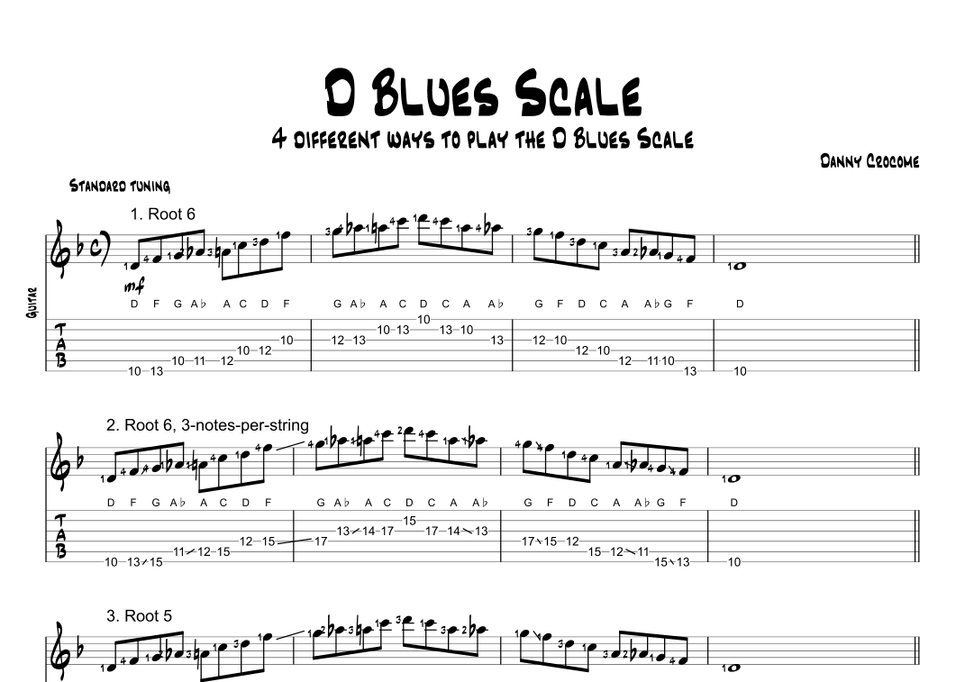 D Blues Scale (4 Ways to Play)