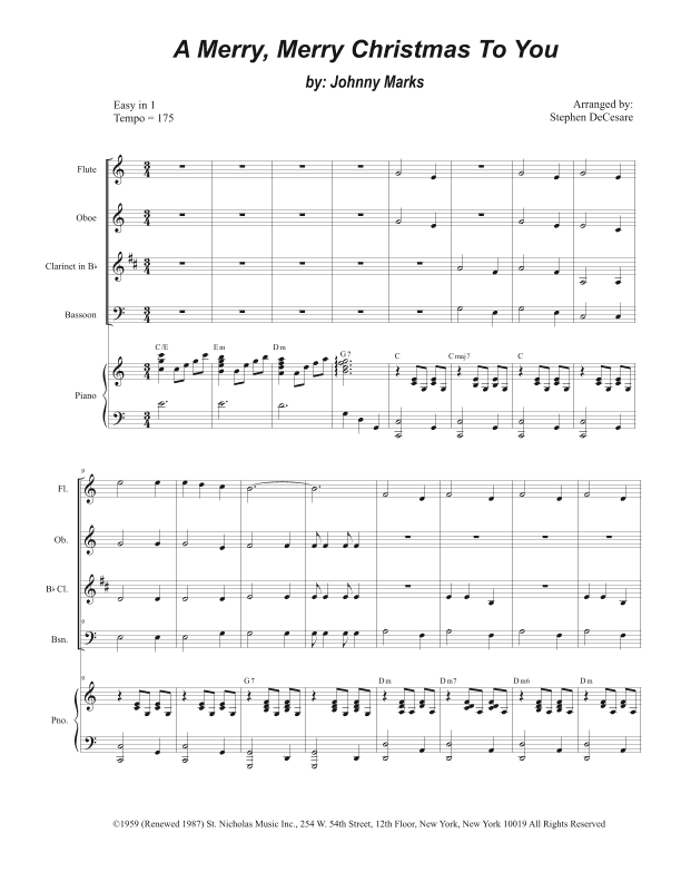 A Merry, Merry Christmas To You (arr. Stephen DeCesare)