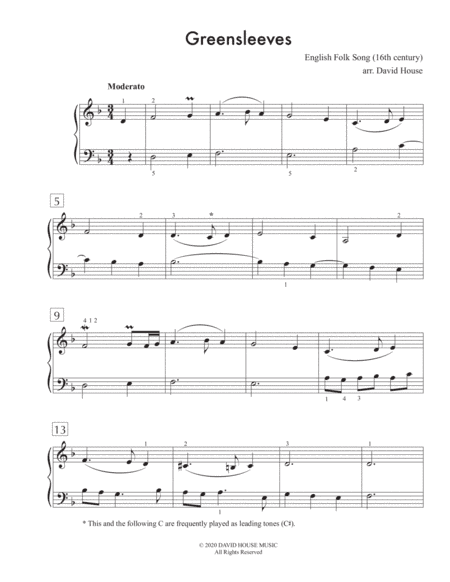 Greensleeves (arr. David House Music)