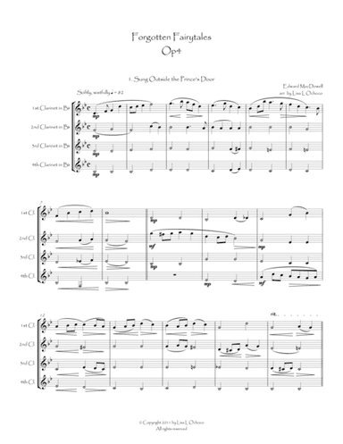 Forgotten Fairytales Op4 for Clarinet Quartet (arr. Lisa L Ochoco)
