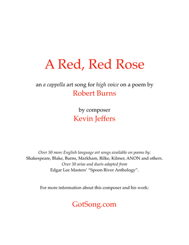 A Red, Red Rose...