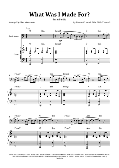 What Was I Made For? (arr. Glauco Fernandes)