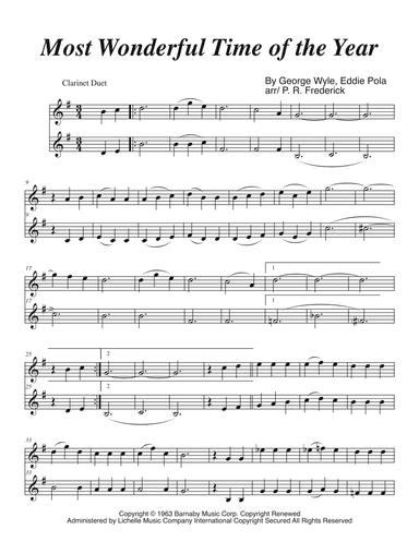 The Most Wonderful Time Of The Year (arr. P. R. Frederick)