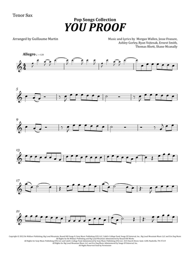 You Proof (arr. Guillaume Martin)
