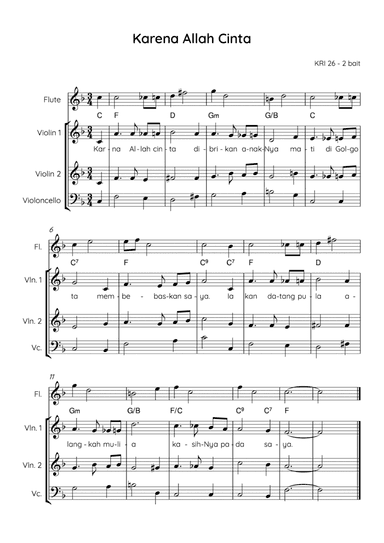 For God so Loved the World / Karena Allah Cinta (arr. Angie Wiranata)