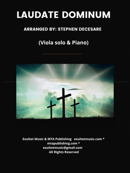 Laudate Dominum (Viola solo - Piano Accompaniment) (arr. Stephen DeCesare)