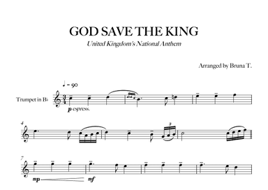 God Save The King (UK National Anthem) (arr. Bruna T.)