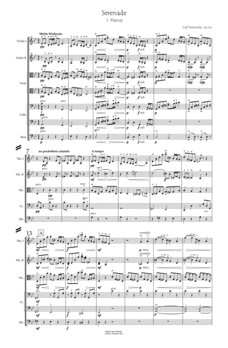 Reinecke Serenade for Strings Op. 242 (arr. Editions Glenn Michael, Caracas, Venezuela)