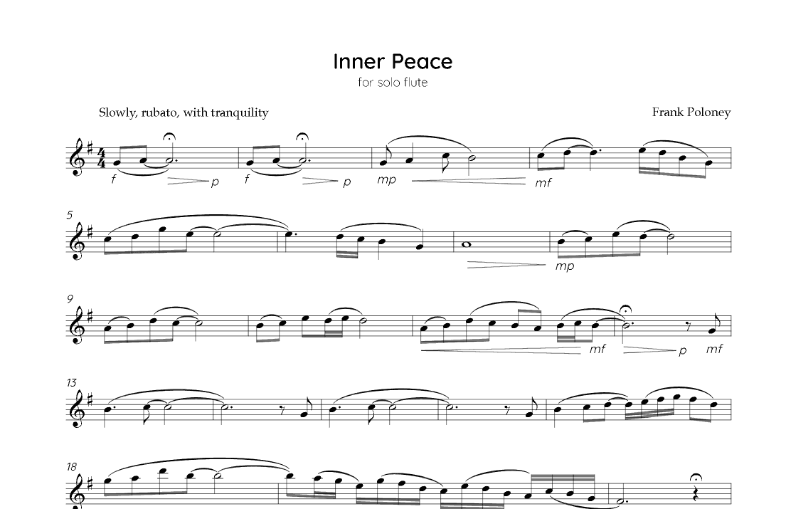 Inner Peace for Solo Flute