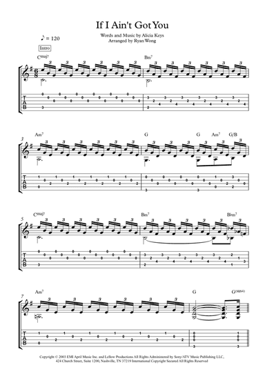 If I Ain't Got You (arr. Ryan Wong)