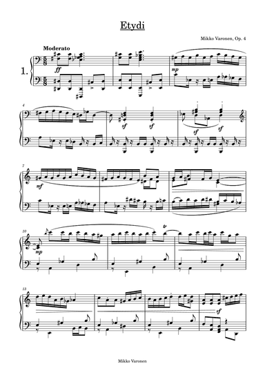 Five Études Op. 4, No. 1