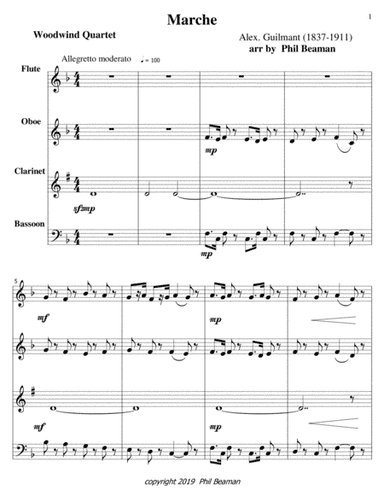 Marche-Guilmant-woodwind quartet (arr. Phil Beaman)