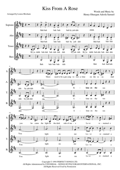 Kiss From A Rose (arr. Louise Bloxham)