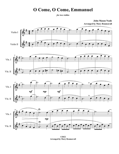 O Come, O Come, Emmanuel (arr. Mary Rounsavall)