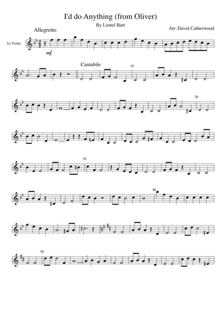 I'd Do Anything (arr. David Catherwood)