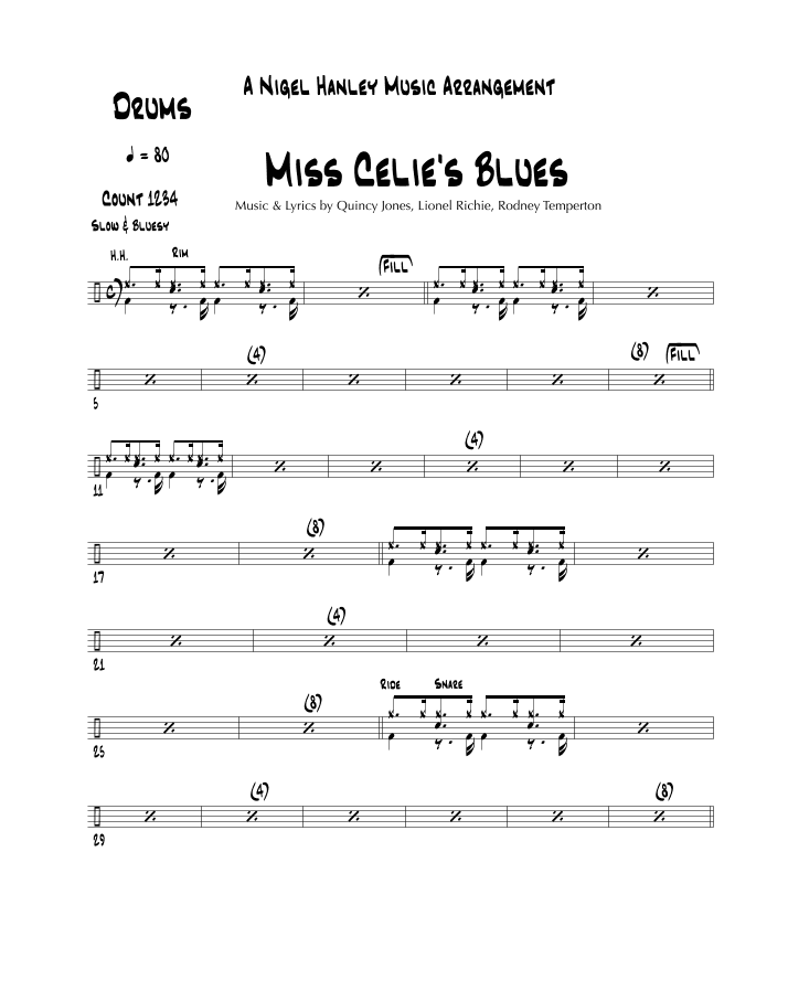 Miss Celie's Blues (sister) (arr. Nigel Hanley)
