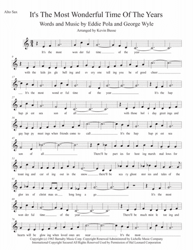 The Most Wonderful Time Of The Year (arr. Kevin Busse)