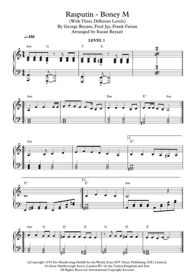 Rasputin (arr. Suzan Beyazit)