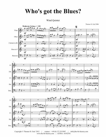 Who has got the blues? - You & you & you :-) - Wind Quintet